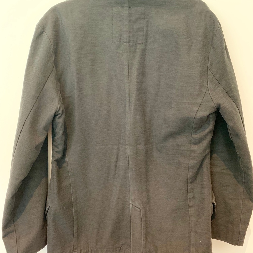 Guess Men’s Large Denim Blazer in Dark Gray